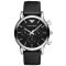 Black Leather Strap Black Dial Quartz
