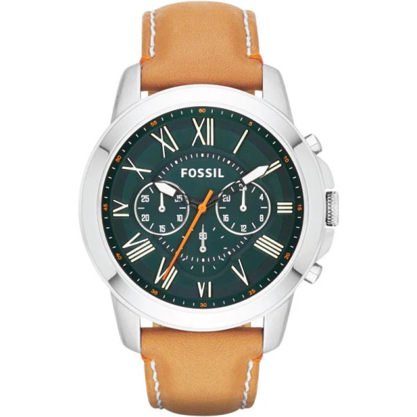 Fossil FS4918 Brown Belt Black Dial