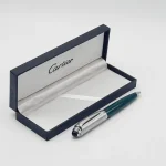 Cartier Roller Green Silver Roadster Ball Pen