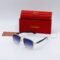 Golden Frame Blue Lens Sunglasses