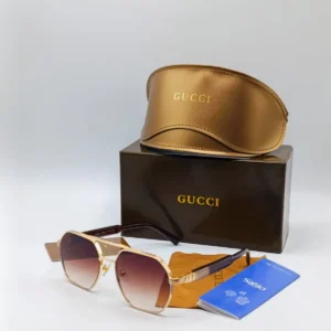 Golden Frame Brown Lens Sunglasses