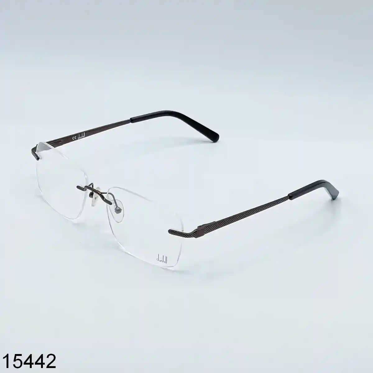 Black Rectangle Rimless Eyeglasses